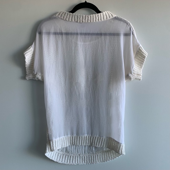 3 For $20 BEBE Short Sleeve Mixed Texture Top - Picture 4 of 10